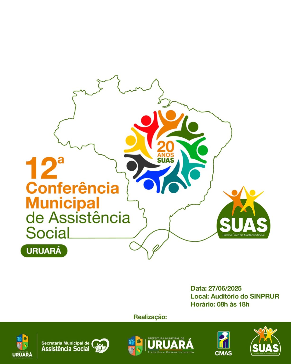 CONVOCAÇÃO – 12ª CONFERÊNCIA MUNICIPAL DE ASSISTÊNCIA SOCIAL
