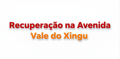 Recuperação na Avenida Vale do Xingu